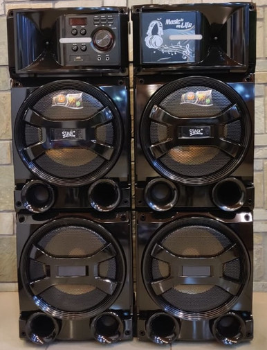 SPEAKER BOX STAR 12" DUAL SK-2112T POWERED PAIR - A. Ally & Sons