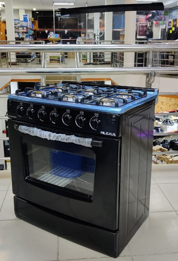 STOVE 6 BURNER MILEXUS 30" ML-CG-6Q-600 BLACK - A. Ally & Sons