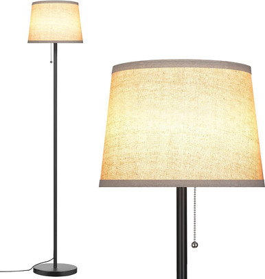 Floor Lamp Modern Tall Linen Shade - A. Ally & Sons