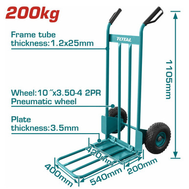 HAND TRUCK TROLLY TOTAL THTHT20771 200KG AIR WHEEL - A. Ally & Sons