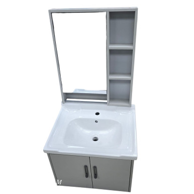 BATHROOM CABINET FLOATING STYLE 24" X 19" WHITE WITH MIRROR T34-60 - A. Ally & Sons